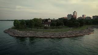 Drone footage of Promontory Point Chicago Drone 4K [upl. by Enyrhtak]