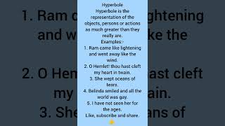 Hyperbole Figure of speech with examples [upl. by Netsruk]