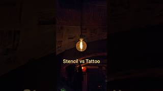 Stencil vs Tattoo tattoo stencil art artist [upl. by Maro]