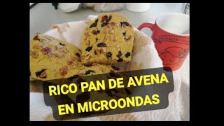 Haciendo saludable pan de avena en microondas fácil y rápido cocinafacil [upl. by Aened]