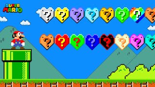 Super Mario Bros but there are Custom Question Blocks is Heart [upl. by Ise270]