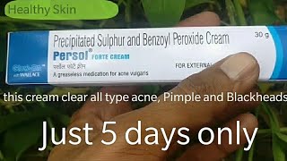 Persol forte CREAM REVIEW Benzoyl peroxide cream [upl. by Attayek]