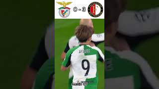 Feyenoord Shocks Benfica 31 Champions League Highlights 🎬🔥 [upl. by Acebber251]