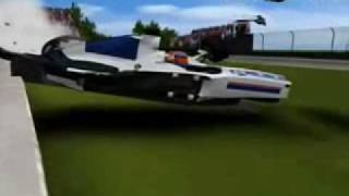 Robert Kubica 3D simulation of Montreal accident 2007 [upl. by Inva]