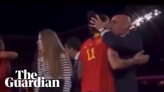 Luis Rubiales kisses Jenni Hermoso after Spain’s victory in World Cup final [upl. by Sitsuj931]