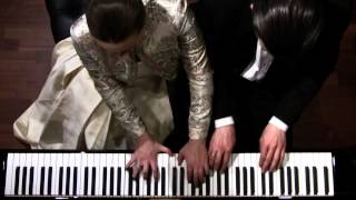 Maurice Ravel La Valse  Piano Four Hands  Shelest Piano Duo [upl. by Aittam482]