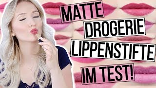 7 MATTE DROGERIE LIPPENSTIFTE IM TEST  WELCHER IST DER BESTE Drogerie Duell  TheBeauty2go [upl. by Nina]