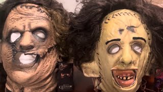 Unboxing two 19742003 Leatherface Texas Chainsaw Massacre mask by Trick or Treat Studios [upl. by Helmut943]