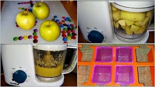 Steamed apple purée using the VonShef baby food maker [upl. by Aedni]