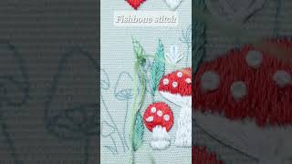 🎁🍄🧵Stitch by stitch embroider the romantic feelings of life🧵🍄🎁etspil diycraft mushroom shorts [upl. by Bevin]