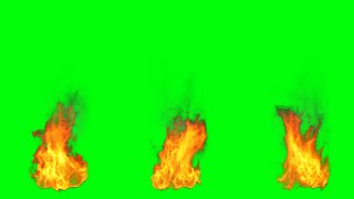 Realistic Fire Effects Green Screen Stock footage HD 1080p [upl. by Nurav]