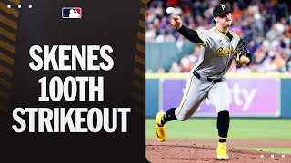 Paul Skenes notches 100th CAREER STRIKEOUT 💪 [upl. by Flita920]