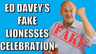 Ed Davey’s Fake England Lionesses Celebration [upl. by Icaj303]