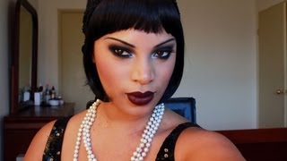 1920s Flapper Girl Makeup Tutorial [upl. by Arimas867]