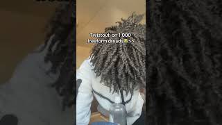 1000 twist Freeform dreads method shorts [upl. by Ettenrahs]