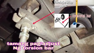 LOWERING FRONT WHEEL TORSION BAR ADJUSTMENT [upl. by Bobine]