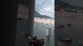 PDA testing on spunpile 600mlumut port Perak hydrollic Hammer 9 tan [upl. by Annnora]