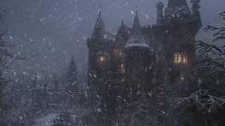 Heavy Night Blizzard Sounds in Stone Castle Snowstorm and Howling Wind for Sleep Chilly Atmosphere [upl. by Nodnnarb356]