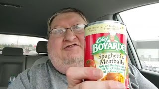 Big Matts Food Review Chef Boyardee Spaghetti and Meatballs [upl. by Egiarc]