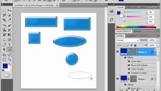 Photoshop CS5 Tutorial Using the Shape Tools Adobe Training Lesson 123 [upl. by Hamal]