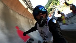 Longboard Downhill  Olympic Bobseld Run La Plagne  full run unedited [upl. by Budding162]