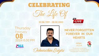 Celebrating The Life Of Jehoiachin Srigiri  LIVE  8FEB2024 [upl. by Aalst]