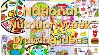 National Nutrition Week Drawing  Health Day Drawing Balanced Diet Chart DrawingHealthDietDiagram [upl. by Anihta353]