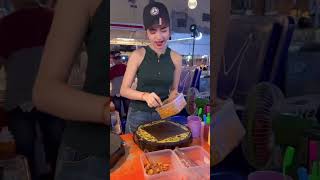 A model cook for you at night market explore shorts beautiful girl travel model foodie love [upl. by Sherourd]