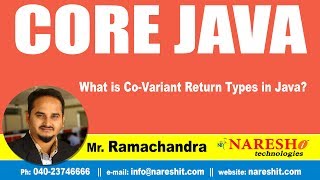 Core Java Tutorial  What is CoVariant Return Types in Java  MrRamchander [upl. by Akenaj926]