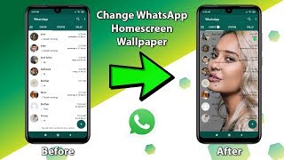 Change WhatsApp Home Screen Wallpaper [upl. by Kriss]