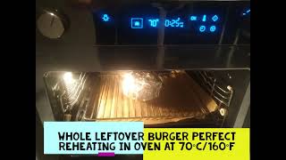 5 Steps Whole Burger  Fries Perfect Oven Reheating [upl. by Ronyar933]