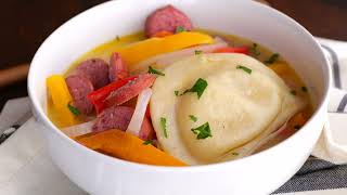 Pierogi Soup with Kielbasa [upl. by Notneb]