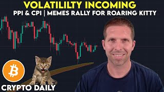 Caution Volatile Days Ahead  PPI amp CPI Data  Roaring KittyDFV Rallies Memes  Crypto Daily [upl. by Maybelle738]