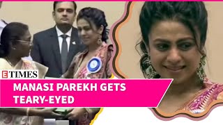 Manasi Parekh Gets Emotional Cries While Accepting National Award From President Murmu  Watch [upl. by Dralliw]