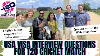 USA VISA INTERVIEW FOR T20 CRICKET MATCH [upl. by Baldwin]