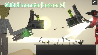 Skibidi monster  season 2melon playground [upl. by Anilrats]