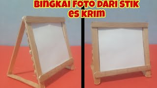 Ide kreatif  Cara membuat bingkai foto dari stik es krim [upl. by Finn]