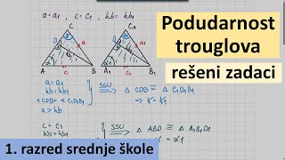 Podudarnost trouglova  matematika za 1 razred srednje škole [upl. by Nivlad]