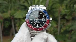 Davosa Ternos Professional GMT TT BlueRed Dive Watch [upl. by Schwejda369]