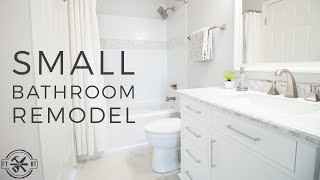 DIY Small Bathroom Remodel  Bath Renovation Project [upl. by Riella]