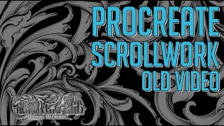 Procreate Scrollwork Old Video  about 2020 [upl. by Riabuz]