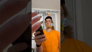 ASMR on my BF’s grumpy FACE 😠 🤣 asmr boyfriend asmrsounds satisfying [upl. by Anaibib]