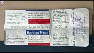 Dapalex S 10100 Tablet  Dapagliflozin and Sitagliptin Tablets  Dapalex S 10100mg Tablet Uses [upl. by Eiahpets]