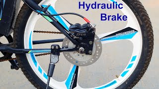 Installing Hydraulic Disc Brake in my Electric Cycle [upl. by Leoj]