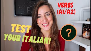 Test your Italian level  Verb quiz A1A2 [upl. by Attennaj536]