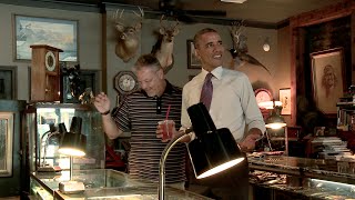 Raw Video The President visits Main Street in Parkville MO [upl. by Selie264]