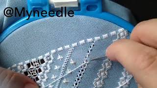 Hardanger embroiderypulled thread embroidery [upl. by Ailedo]