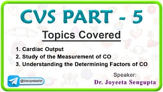 Cardiovascular Physiology  measurement of Cardiac output and Factors determining cardiac output [upl. by Aserehtairam781]