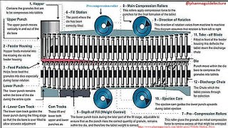 Rotary Tablet PressMultiStation Tablet Press ComponentsFunctional Parts of a Rotary Tablet Press [upl. by Ralat844]