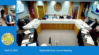 Wytheville Town Council  April 22 2024 [upl. by Chernow]